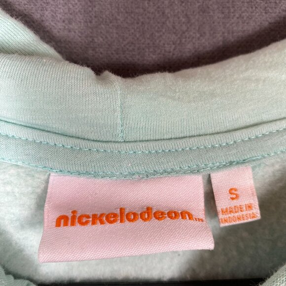 Nickelodeon Mint Green Hoodie With Rugrats Sleeve Design 60% Unisex Size Small - Picture 4 of 10